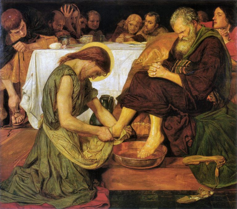 Washing The Feet Of Judas BJU Seminary   Jesus Washing Peters Feet 768x678 